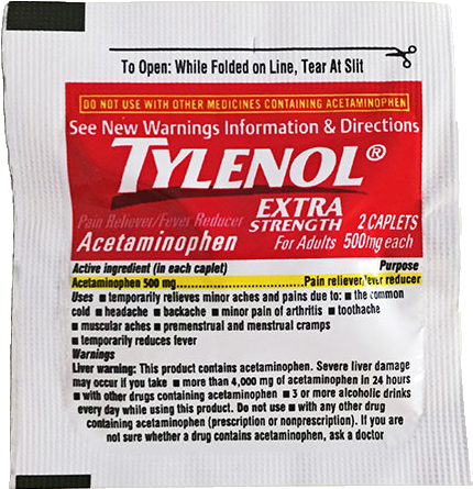 Tylenol Extra Strength - Tylenol Pain Reliever/fever Reducer, 500 Mg, Extra (500x500), Png Download