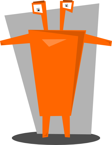 Orange Space Alien Svg Clip Arts 462 X 595 Px (462x595), Png Download