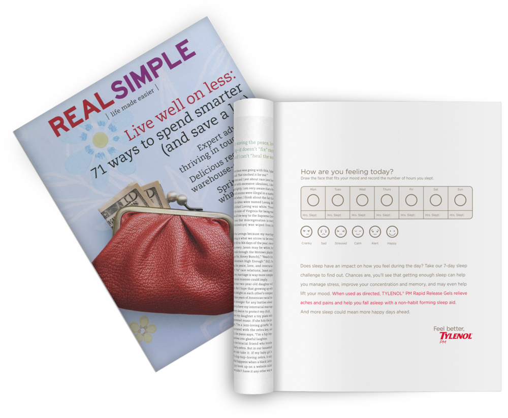 Sleepmonthprint - Real Simple Magazine Cover (1000x823), Png Download