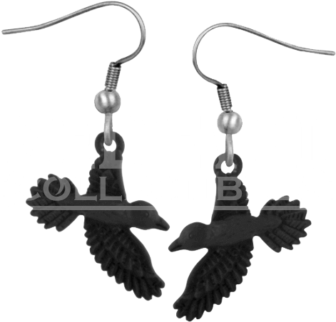 Raven Earrings - Yule Ball Hufflepuff Gowns (500x500), Png Download