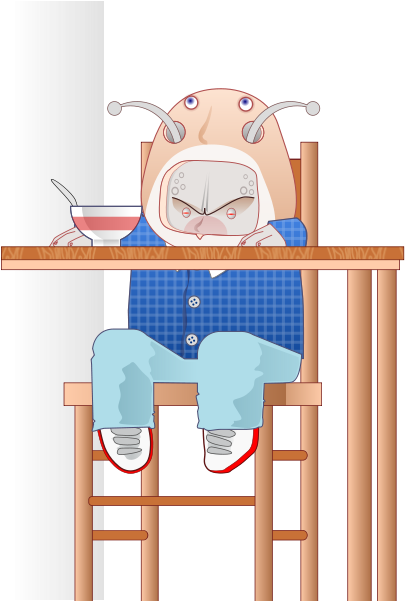 Baby Alien Clipart Png - Sillas De Bebes Vector Png (424x600), Png Download