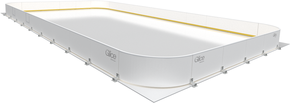 Glice Brings Ice Skating Anywhere, To Any Climate, - Ice Skating Rink Png (1000x352), Png Download