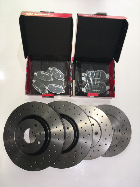 Abarth Brembo 500/595/ss Brake Disc And Pad Kit Xtra - Disc Brake (600x600), Png Download
