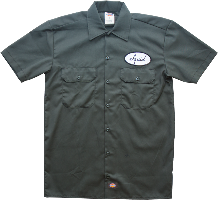 Squid Dickies Work Shirt - Dickies Men's Short Sleeve Work Shirt (1024x1024), Png Download