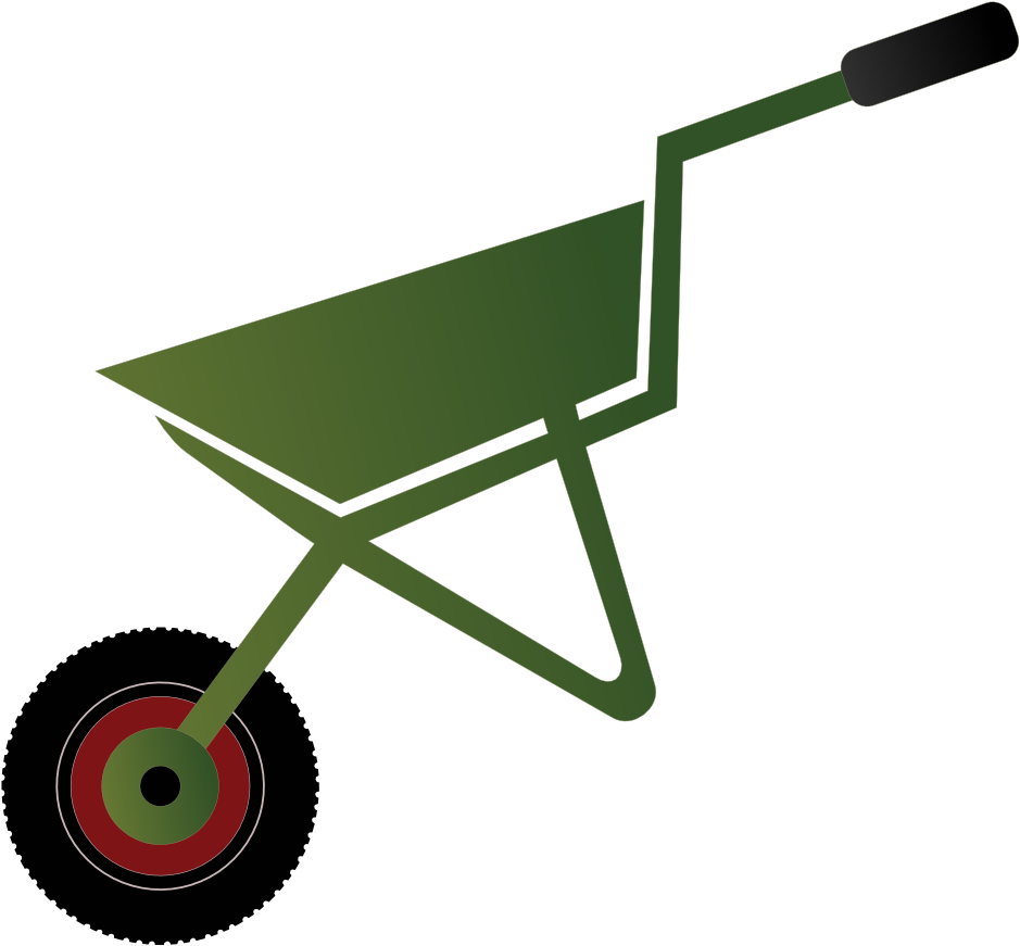 Clip Art Abstract Farm Wheel Barrow Scalable - Farmer Tools Clipart Png (999x999), Png Download
