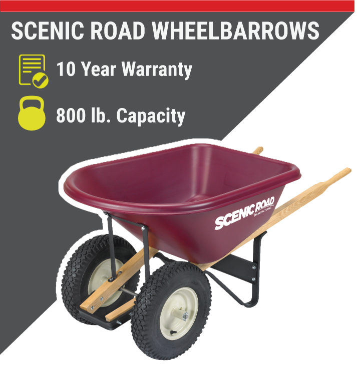 Explore Scenic Road Wheelbarrows - Road Wheelbarrow (713x730), Png Download