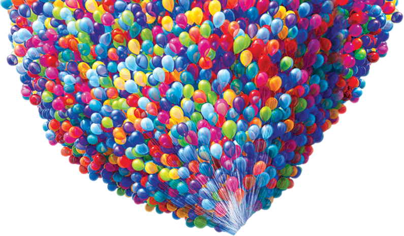 Up Movie Hot Air Balloon (795x464), Png Download