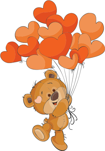 Png Balon Tutmaya Çalışan Sevimli Ayı Resmi - Oso Con Globos Dibujo (628x524), Png Download