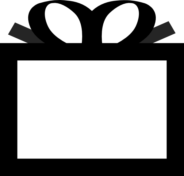 Black Tag Cliparts - Gift Box Clip Art (600x574), Png Download