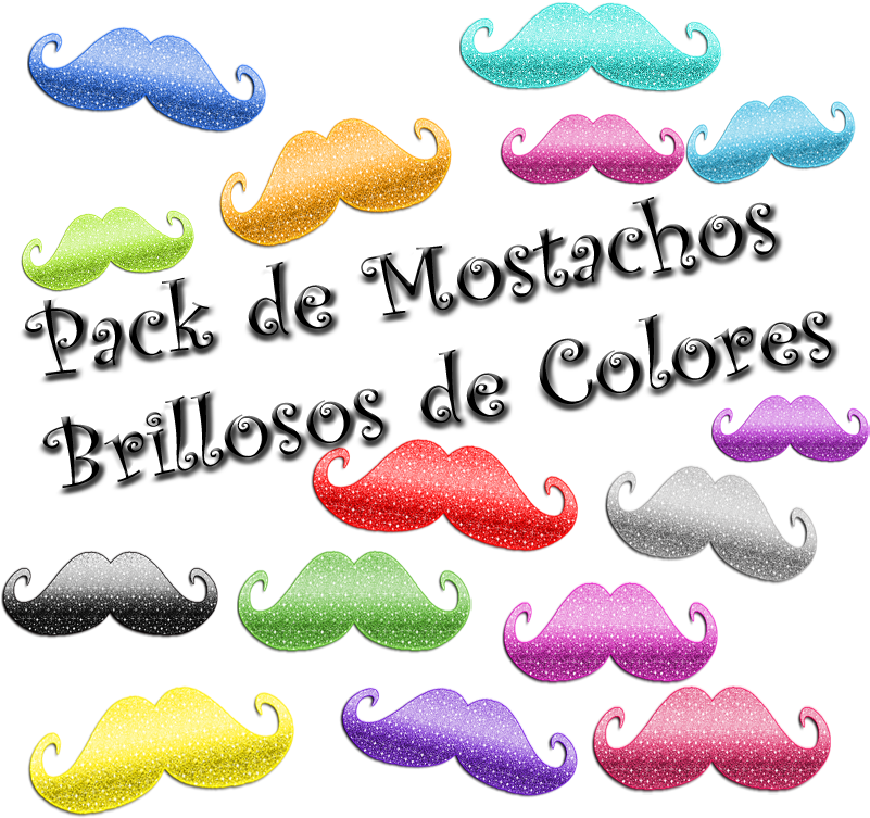 40 Images About Mostachos On We Heart It - Mostachos De Colores (800x800), Png Download