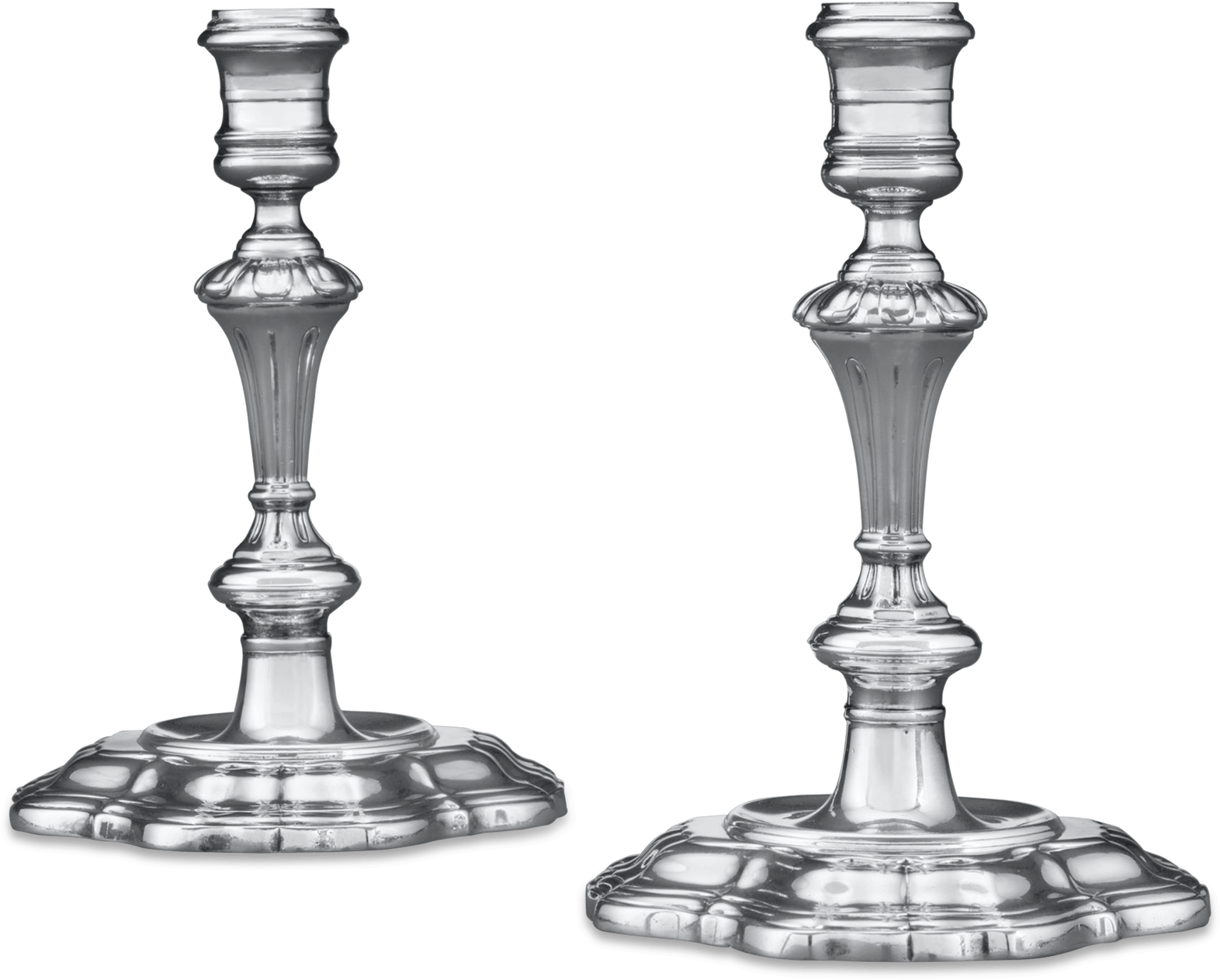 George Ii Candlesticks By Paul De Lamerie - De Lamerie, Paul George Ii Candlesticks By Paul De (1750x1750), Png Download