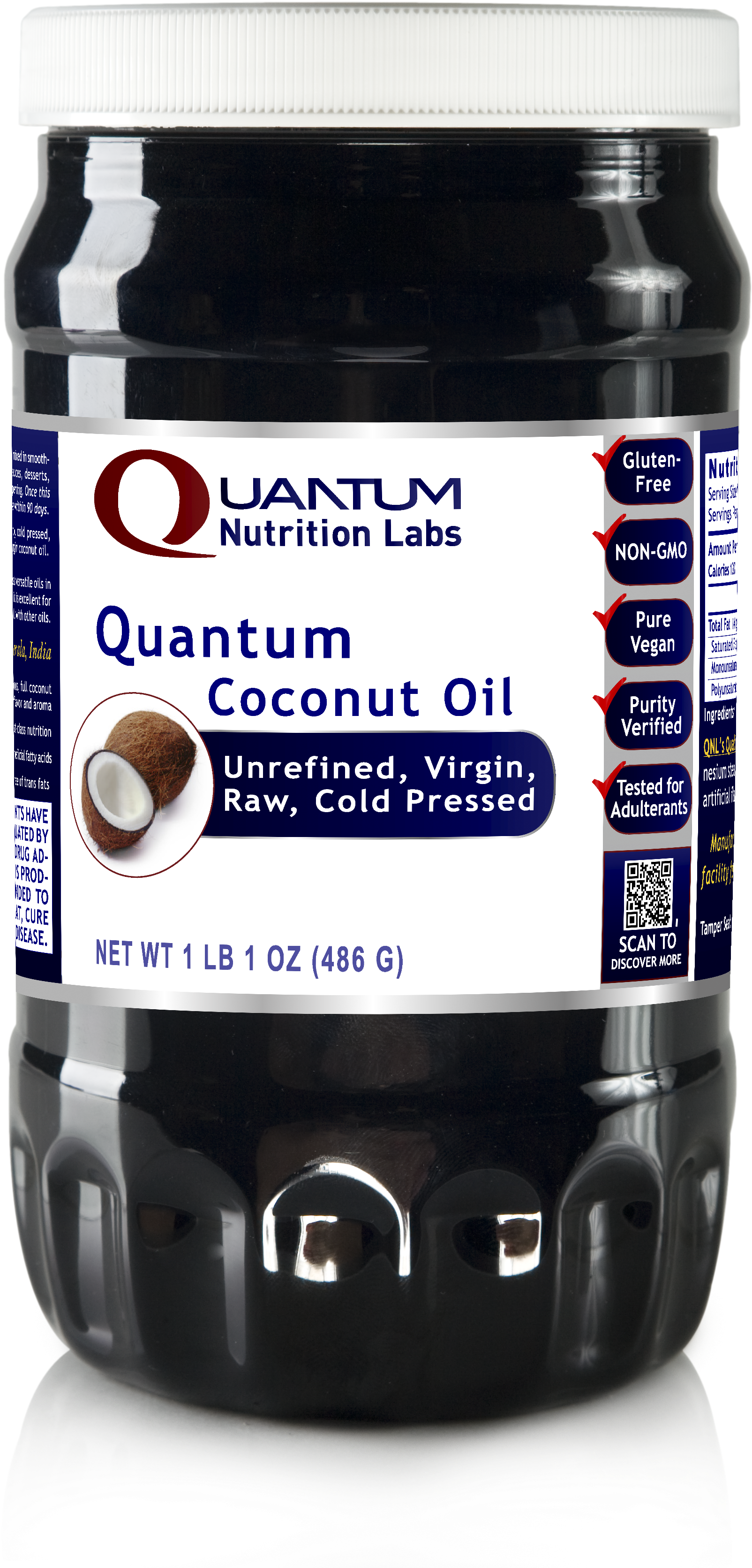 Coconut Oil, Quantum 18oz - Premier Research Labs Trim Body Blend - 10 Oz (2464x3696), Png Download