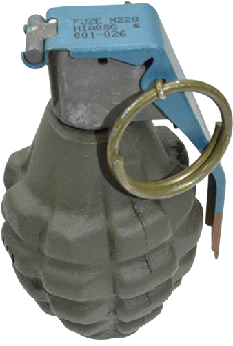 Mk2 Pineapple Hand Grenade Dummy Painted - Bomb (500x500), Png Download