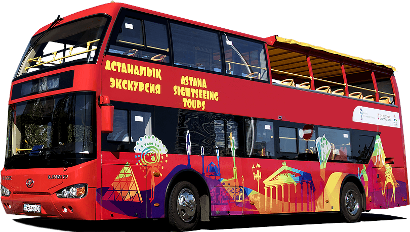 Hop On And Hop Off Excursions Of Astana On - Bus (837x460), Png Download