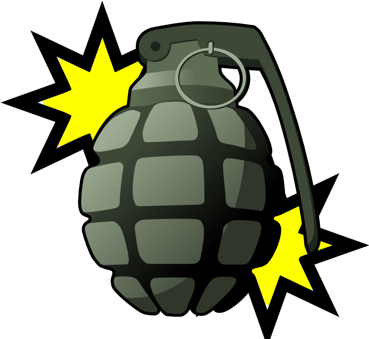 Grenade Clipart Transparent - Granada De Mano Dibujo (960x720), Png Download