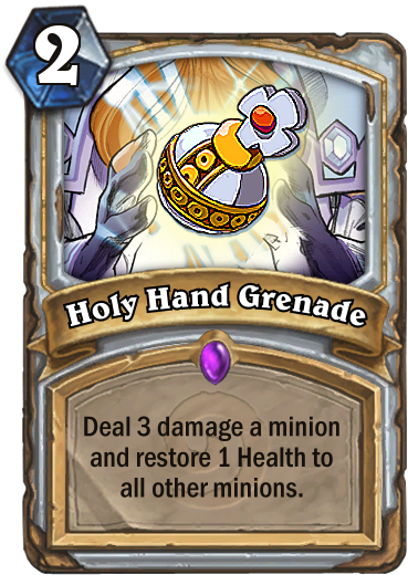 Holy Hand Grenadecard - Hearthstone Silence Custom Card (400x543), Png Download