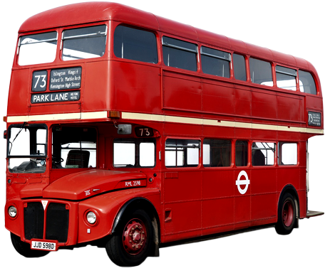 Refine - British Leyland Double Decker Bus (571x437), Png Download