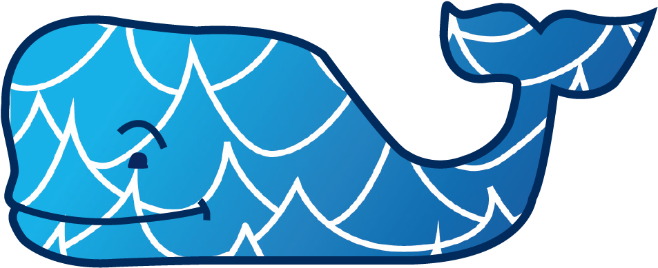 Vineyard Vines Wave Whale Sticker Vineyard Vines Whale, - Preppy (1211x757), Png Download