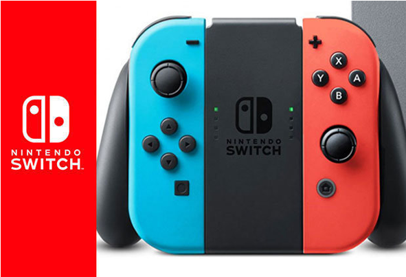 Nintendo Switch - Nintendo Switch Red And Blue (590x600), Png Download
