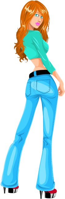 Girl Standing Vector Png Transparent Image - Portable Network Graphics (250x690), Png Download