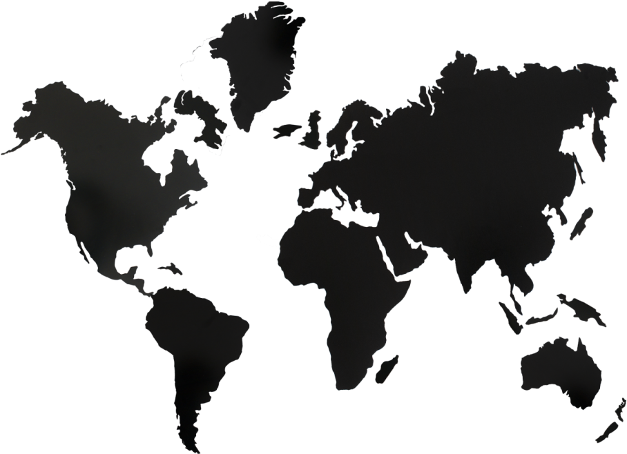 Escultura Em Mdf Mapa Mundi - World Map (1000x668), Png Download