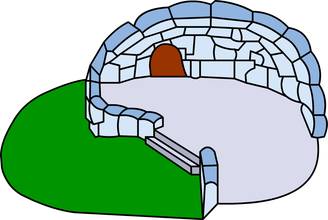 Igloo Buildings Sprites 21 - Club Penguin House Outside (1072x720), Png Download