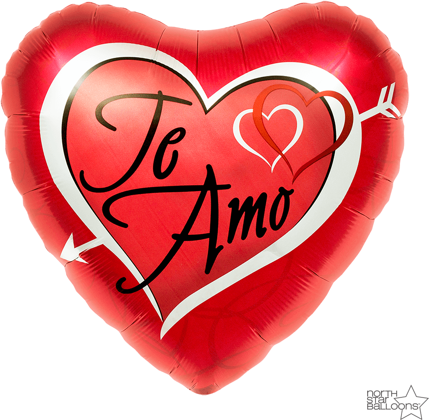 Te Amo Heart With Arrow 18 In (1000x1000), Png Download