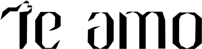 Te Amo - Calligraphy (1000x707), Png Download