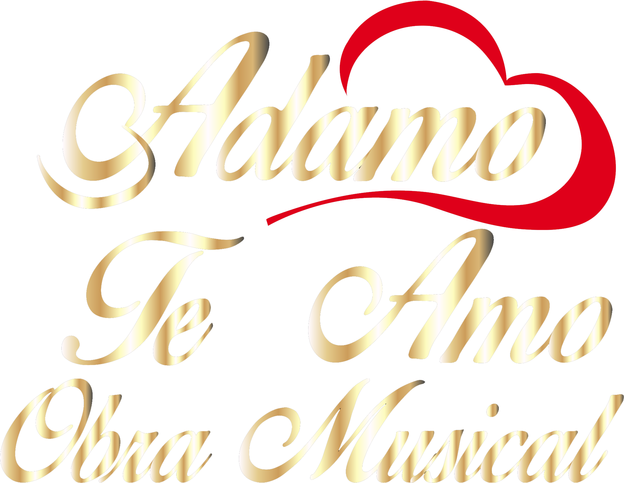 Adamo Te Amo Obra Musical - Calligraphy (3054x2881), Png Download