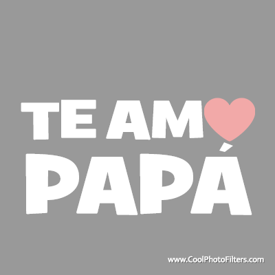 Cool Photo Filter - Papa Te Amo Png (400x400), Png Download