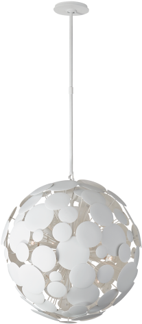 Luna Medium Chandelier In Matte White - Luna Medium (480x480), Png Download