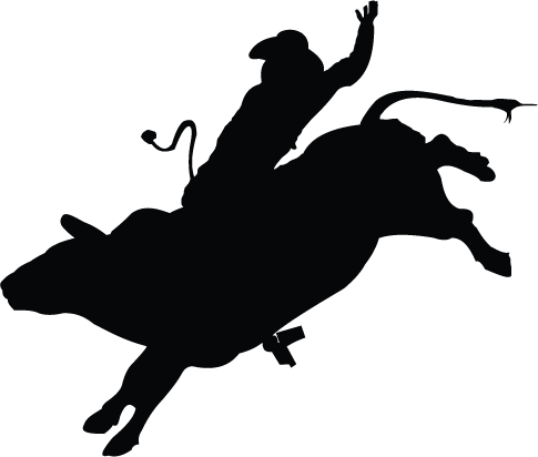Alexander - Losee's Picture - Bull Rider Silhouette (485x412), Png Download