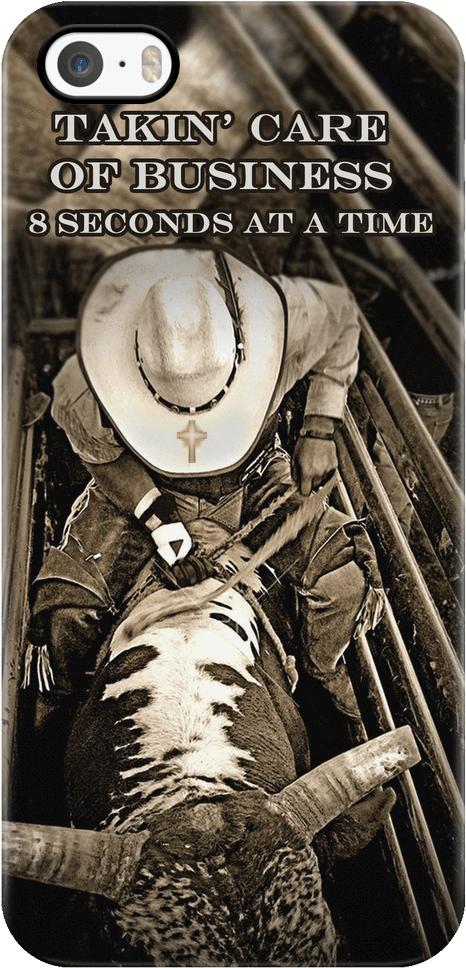 Bull Riding Iphone Case - Bull Riding Phone Cases (1024x1024), Png Download