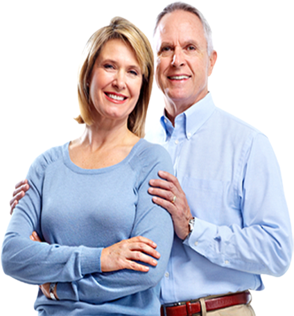 Register As A Grandparent - Man And Woman (423x486), Png Download