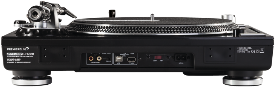 Reloop Rp-8000 Hybrid Midi Turntable Side - Rp 8000 (1000x1000), Png Download
