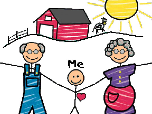House Clipart Grandparents - Invitation Grand Parents Day Card (640x480), Png Download