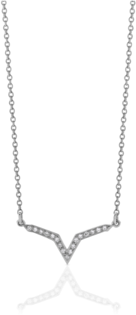 Star Line Necklace Pave - Necklace (500x500), Png Download