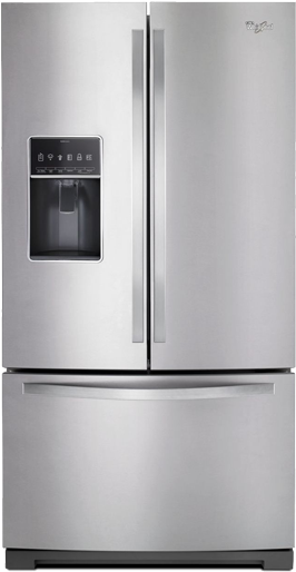Wrf757sdem - Whirlpool Fridge French Door Bottom Freezer (300x515), Png Download