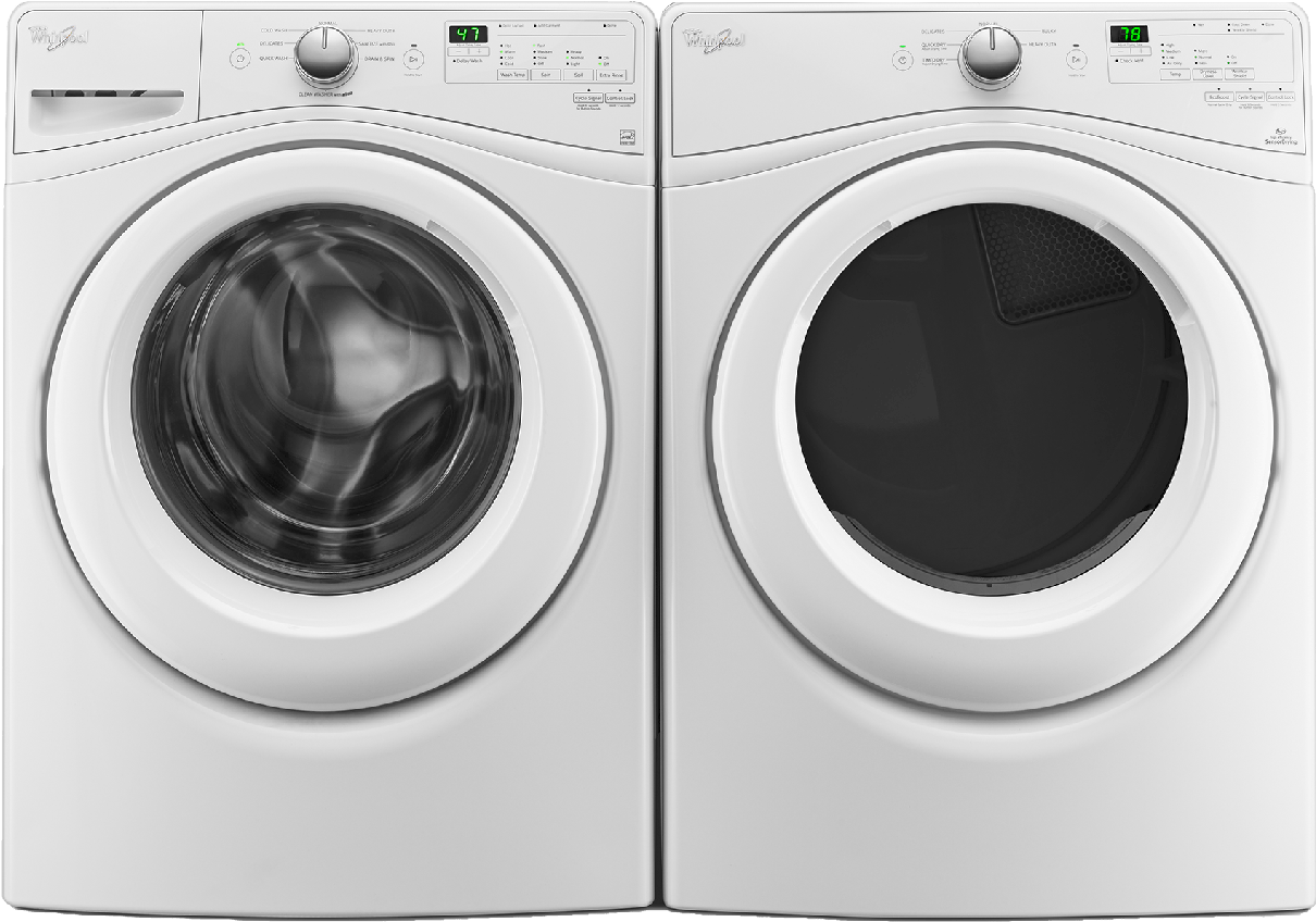 Whirlpool® Front Load Laundry Pair White Whlauwed75hefw - Washing Machine Whirlpool Wfw75hefw (1280x1280), Png Download