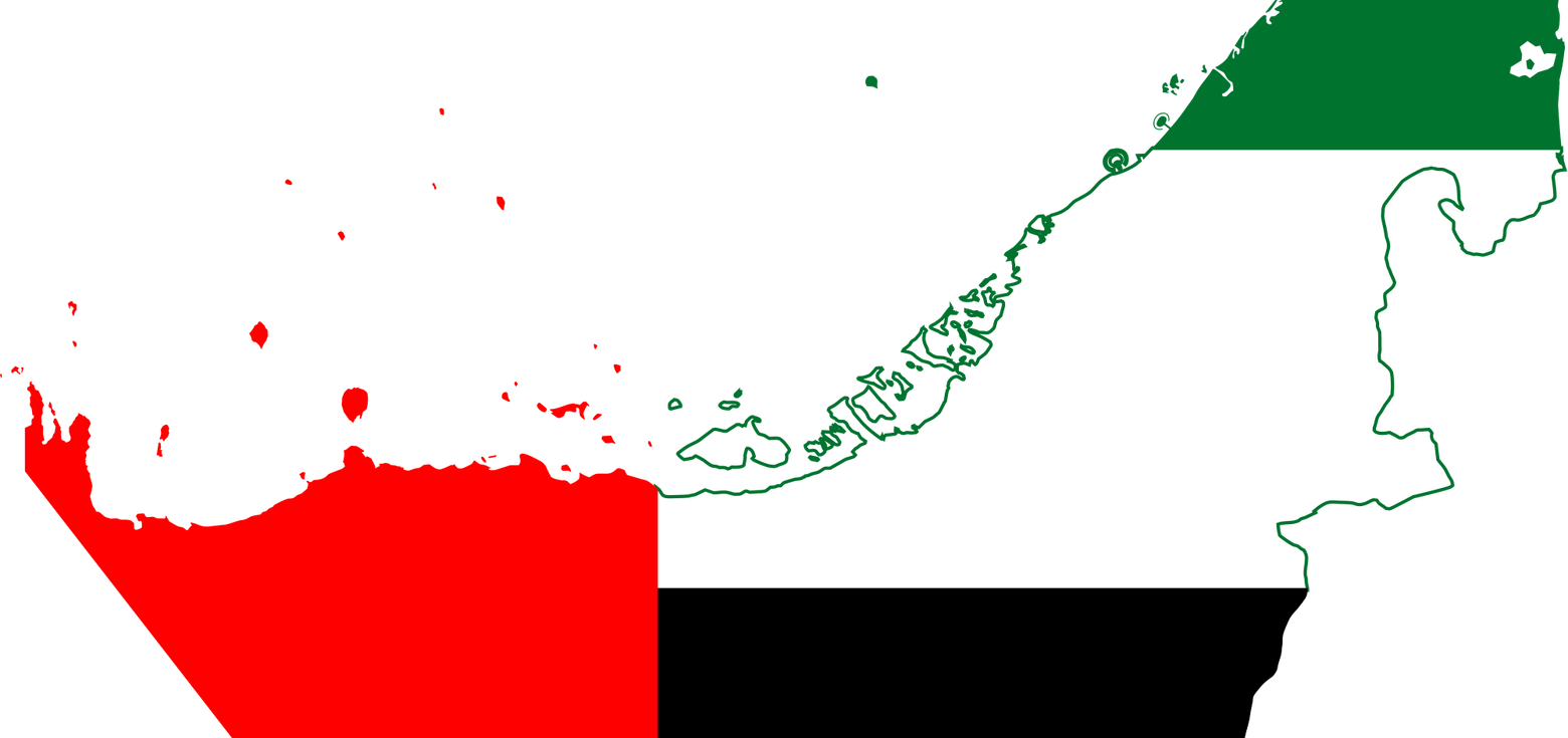 #uae #flag - Dubai Flag Map (1560x735), Png Download
