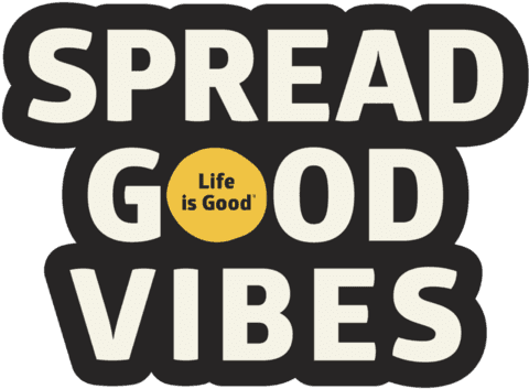Good Vibes Die Cut Sticker Life Is Good Die Cut Logo - Spread The Good Vibes (570x570), Png Download