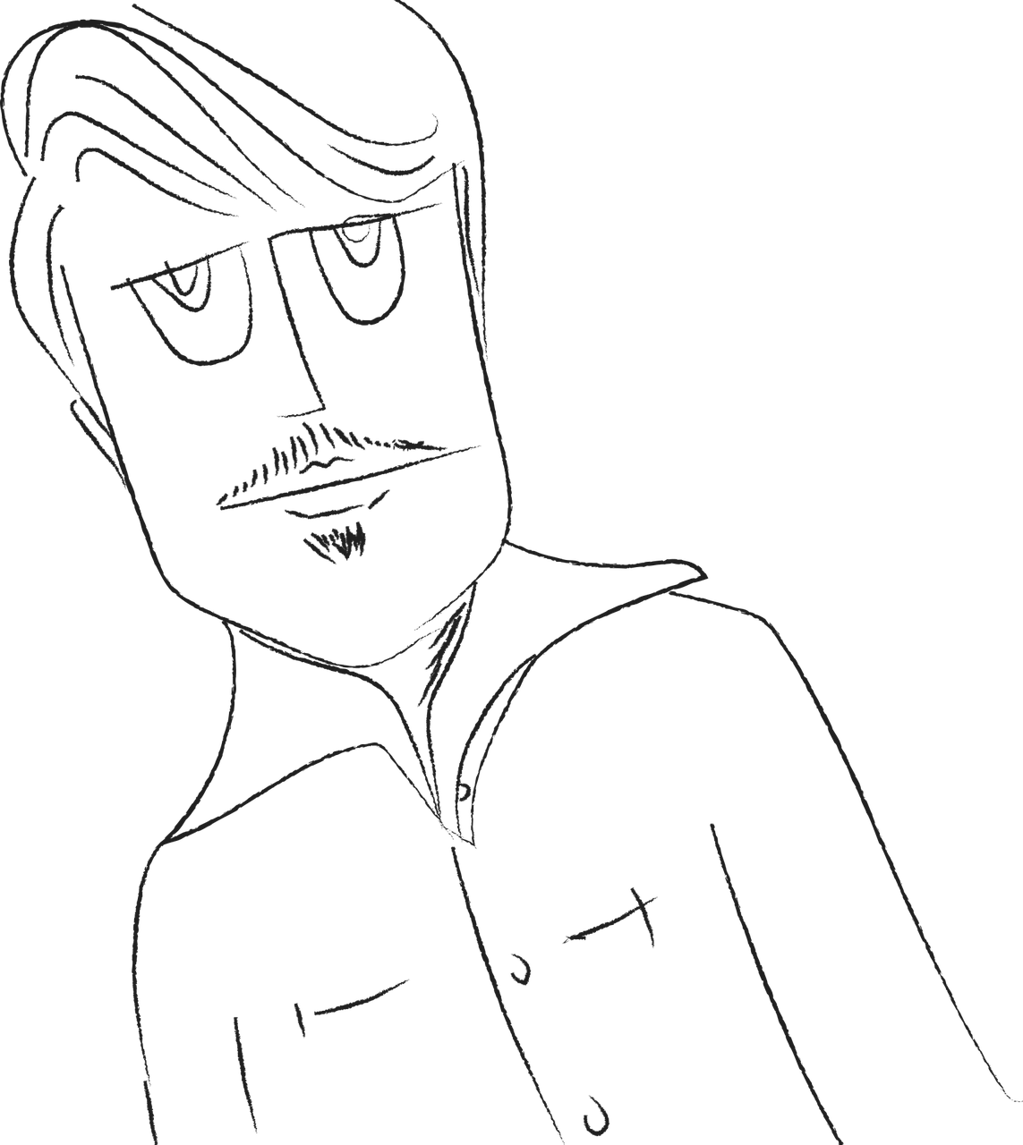 Human,man,mustache,free Vector Graphics,free Pictures, - Line Art (1143x1280), Png Download