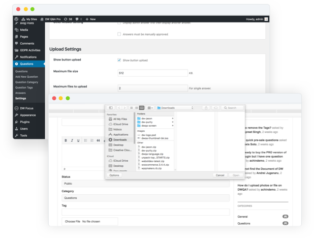 Dw Question And Answer For Wordpress File Management - Wordpress (618x468), Png Download