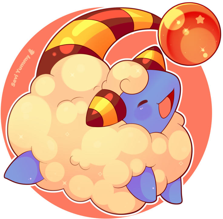 Chibi Mareep By Seviyummy - Circle (800x800), Png Download