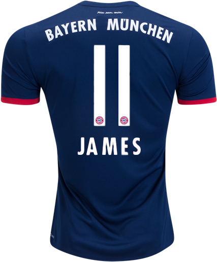Bayern Munich 17/18 Away Jersey James - James Rodriguez Bayern T Shirt (550x550), Png Download
