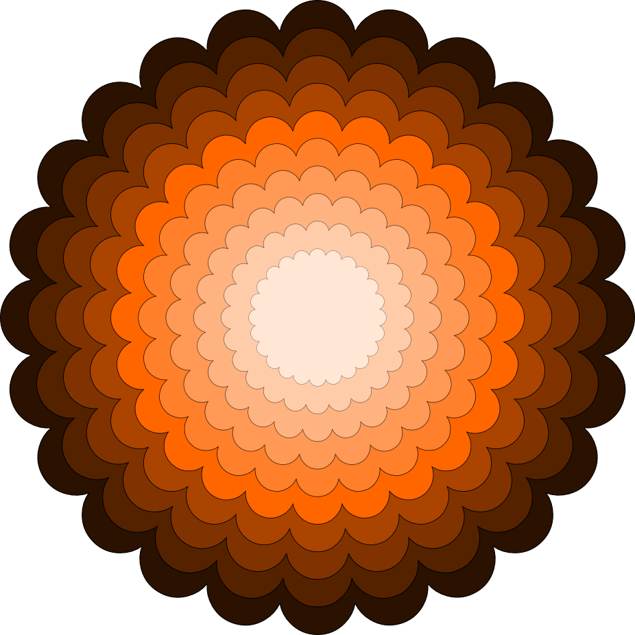 Scalloped Circle With 10 Layers Nested - Greetings Card Of Independence Day (926x926), Png Download