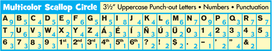 Multicolor Scallop Circle Letters Alternate Image A - Teacher Created Resources Confetti Circle Letters Tcr5849 (900x900), Png Download
