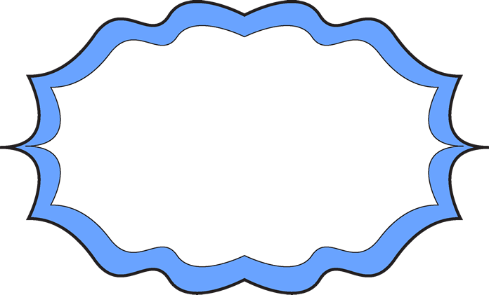 Navy Clipart Bracket Frame - Blue Frames Clip Art (696x421), Png Download