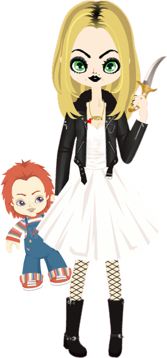 Tiff, The Bride Of Chucky By Marasop On Deviantart - Novia De Chucky Dibujo (363x725), Png Download