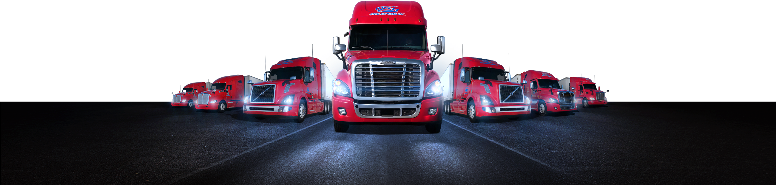 Main Trucks Old - Trailer Truck (2600x680), Png Download